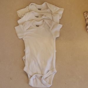 3 set white onesies Gerber organic